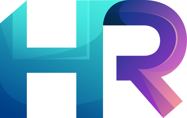 hr initial colorful design logo