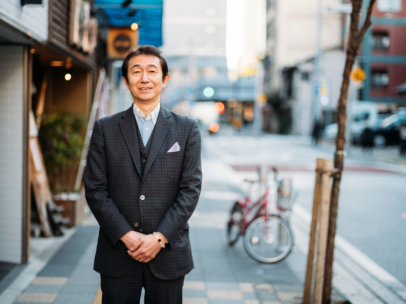 Businessman on a Sidewalk